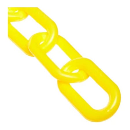 Mr. Chain Plastic Chain, 3/4in Link, 25'L, HDPE, Yellow